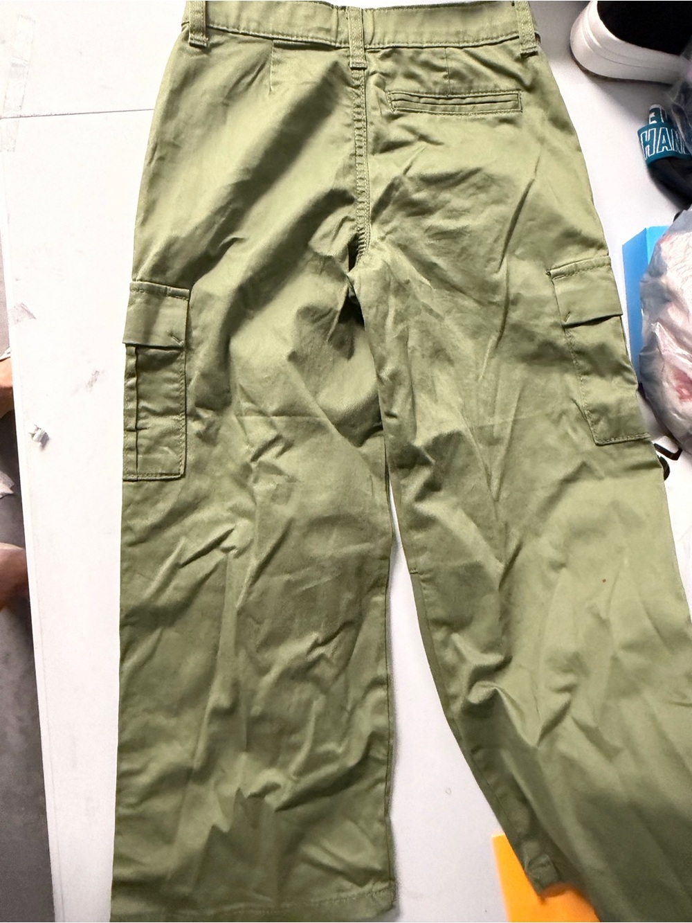 Boys baggy Olive Green Cargo Pants size 5 nwt by cat and jack